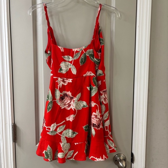 Honey Belle Red Floral Romper - Picture 4 of 9